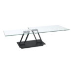 Barcelona Glass Top Coffee Table - Extended