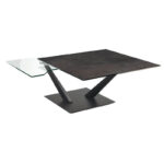 Granada Rotating Top Coffee Table - Dark Steel