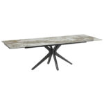 Influence Extending Dining Table - Calcatta Marble Top