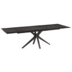 Influence Extending Dining Table - Dark Steel Top