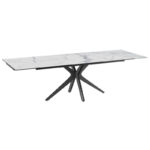 Influence Extending Dining Table - Matt Marble Top