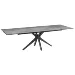 Influence Extending Dining Table - Silver Top