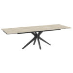 Influence Extending Dining Table - Travertine Top