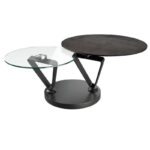 Polaris Swivel Top Coffee Table - Dark Steel