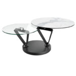Polaris Swivel Top Coffee Table - Matt Marble
