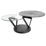 Polaris Swivel Top Coffee Table - Silver