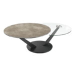 Riviera Swivel Top Ceramic Coffee Table - Argile