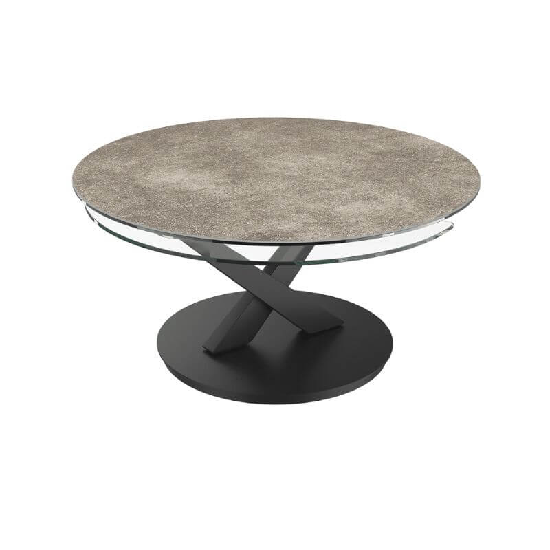 Riviera Swivel Top Ceramic Coffee Table - Argile