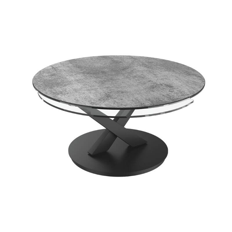 Riviera Swivel Top Ceramic Coffee Table - Silver