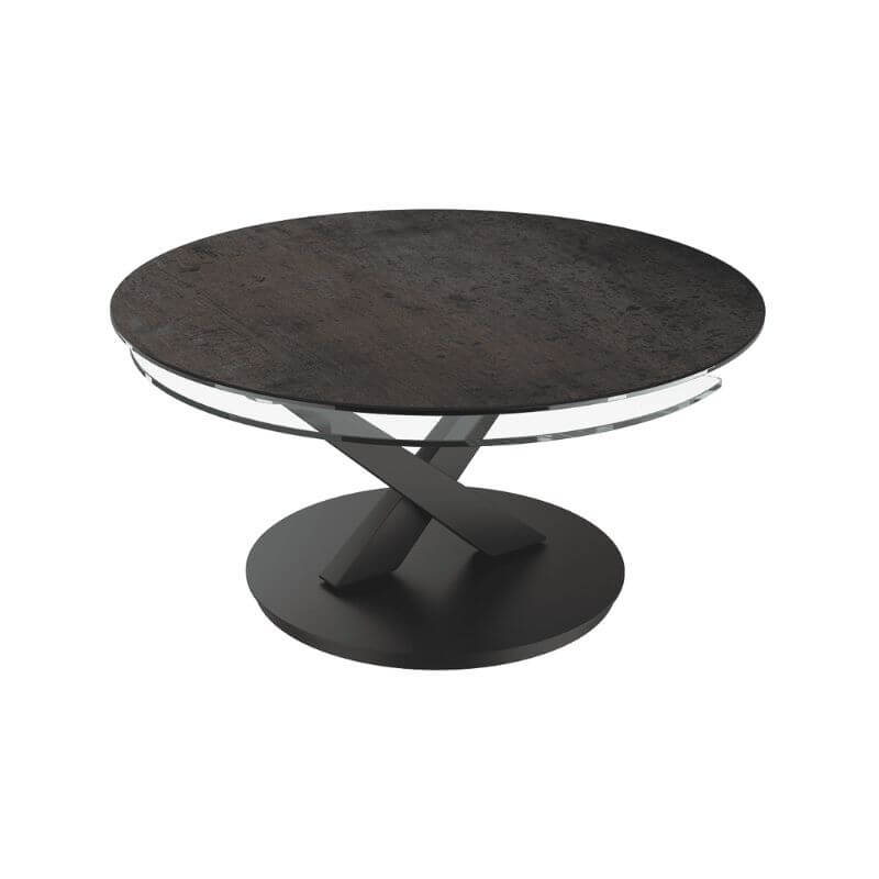 Riviera Swivel Top Ceramic Coffee Table - Titanium