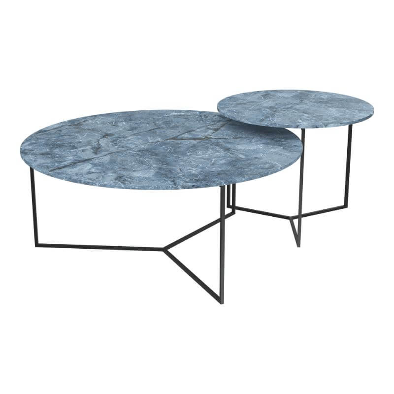 Venzia Ceramic Coffee Table - Blue Onyx Ceramic