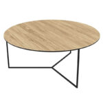 Venzia Ceramic Coffee Table - Clear Oak