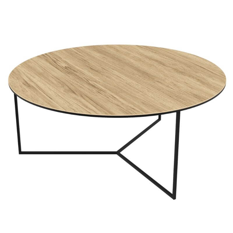 Venzia Ceramic Coffee Table - Clear Oak