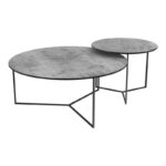 Venzia Ceramic Coffee Table - Silver Ceramic
