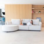 Nora Curved Chaise Sofa from Fama