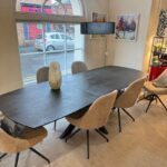 Phoenix Ceramic Dining Table & 6 Miami Chairs - Clearance