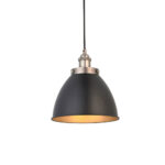 Franklin Small Pendant Aged Pewter and Black