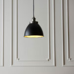 Franklin Small Pendant Aged Pewter and Black