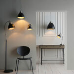 Franklin Small Pendant Aged Pewter and Black