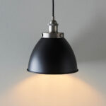 Franklin Small Pendant Aged Pewter and Black