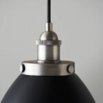 Franklin Small Pendant Aged Pewter and Black