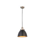 Franklin Small Pendant Aged Pewter and Black