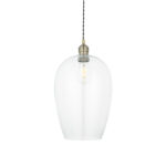 Arlo Glass Pendant Antique Brass from Endon