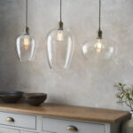 Arlo Glass Pendant Antique Brass from Endon