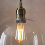 Arlo Glass Pendant Antique Brass from Endon