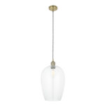Arlo Glass Pendant Antique Brass from Endon