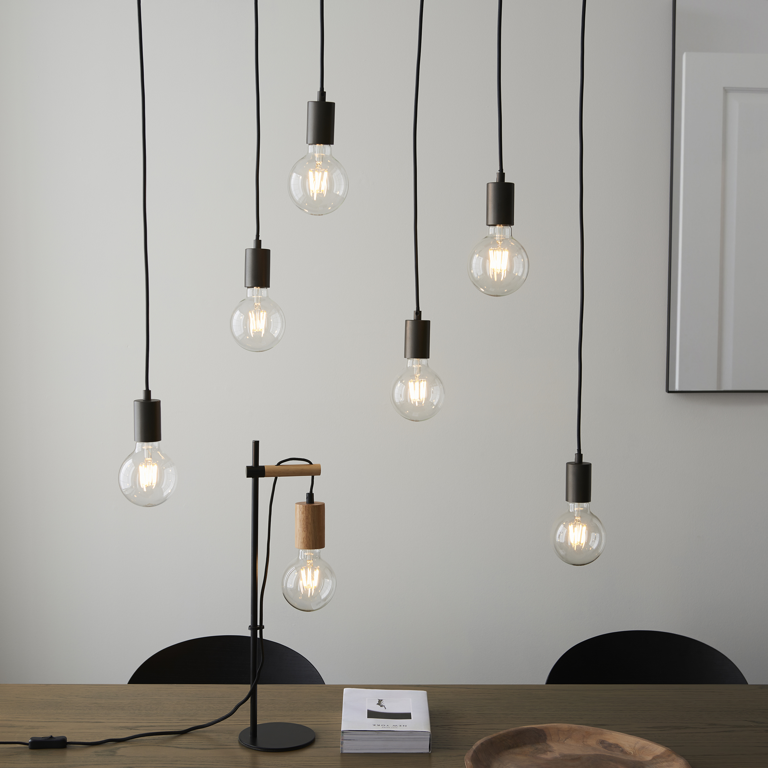 Stellan 6lt Linear Pendant from Endon
