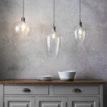 Arlo Glass Pendant Bright Nickel from Endon