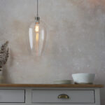 Arlo Glass Pendant Bright Nickel from Endon